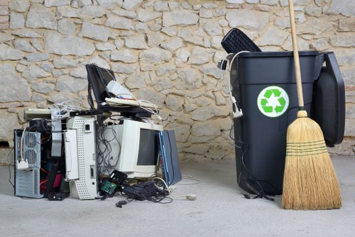 Professional team performing garage clearance in Finchley